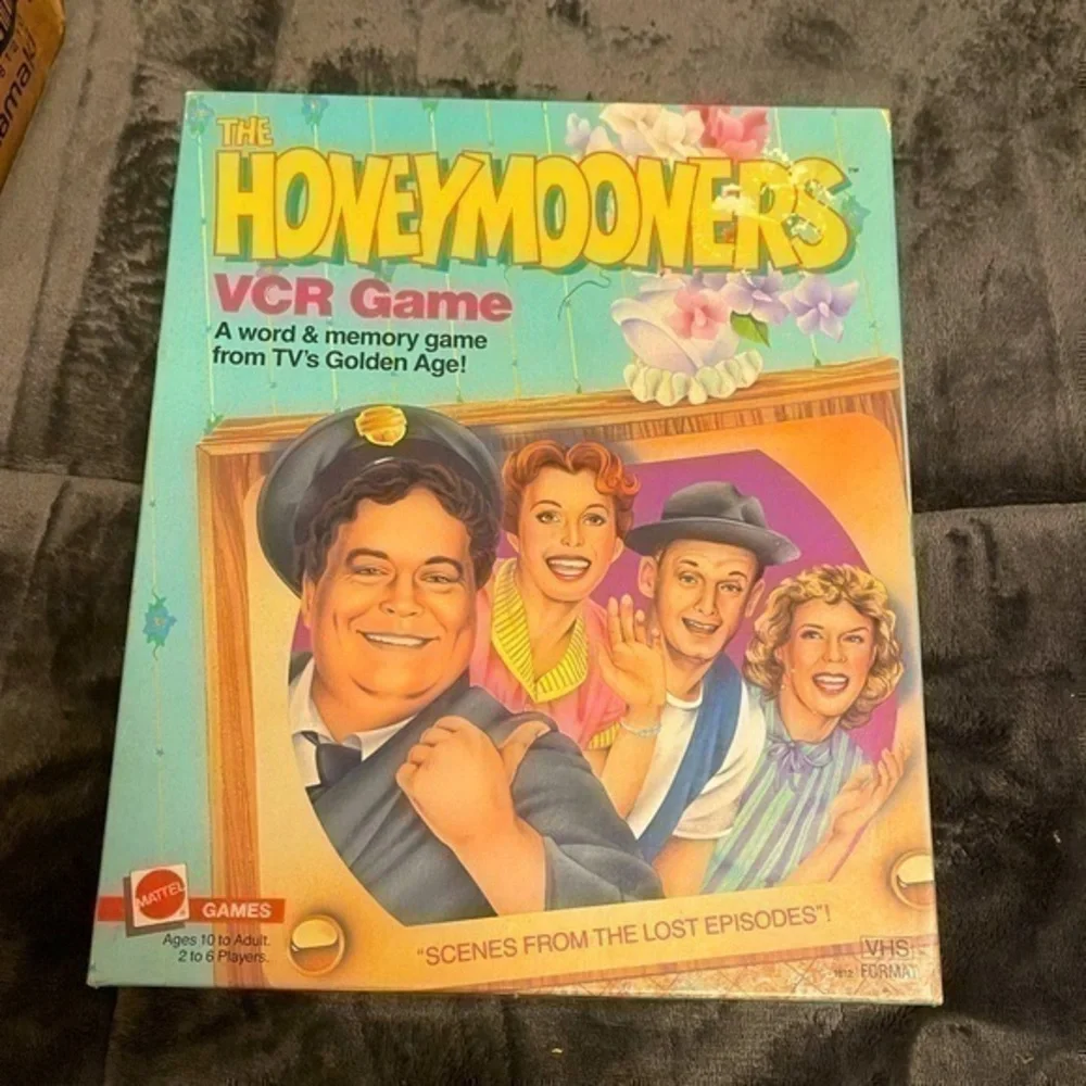 Vintage The Honeymooners VHS VCR Board Game TV Show Vtg Mattel NEW Word Memory
